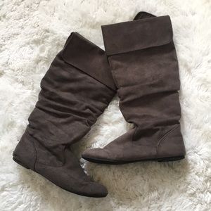 grey suede boots